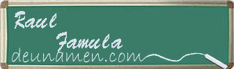 Raul Famula Visitenkarte